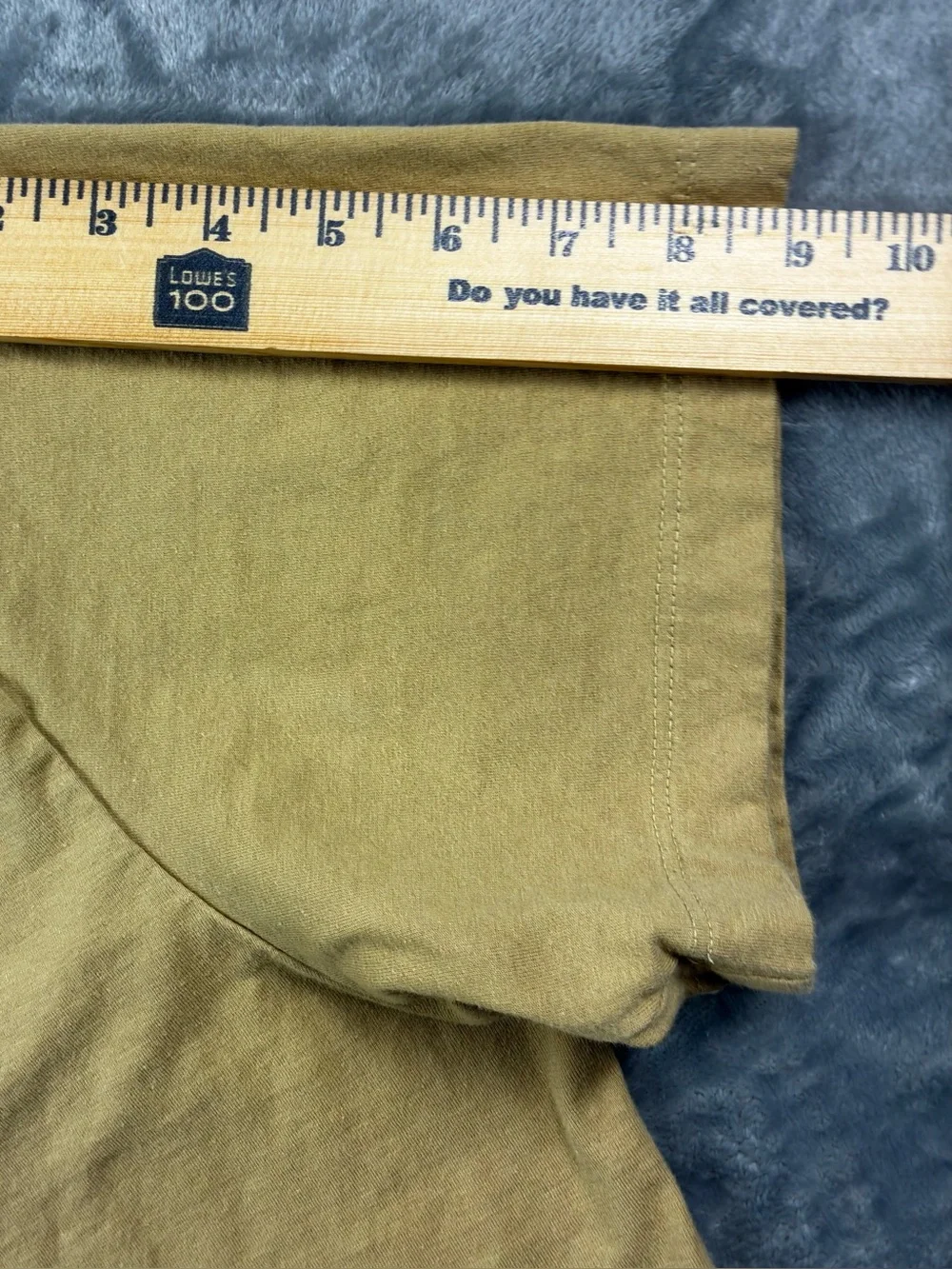 North Face Never Stop Exploring T-Shirt Size Large Tan Double Sided 100% Cotton